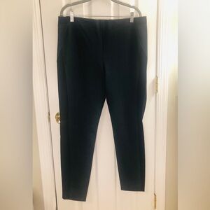 Elegant Elie Tahari Navy Blue Women's Pants with Black Contrast Side Panels